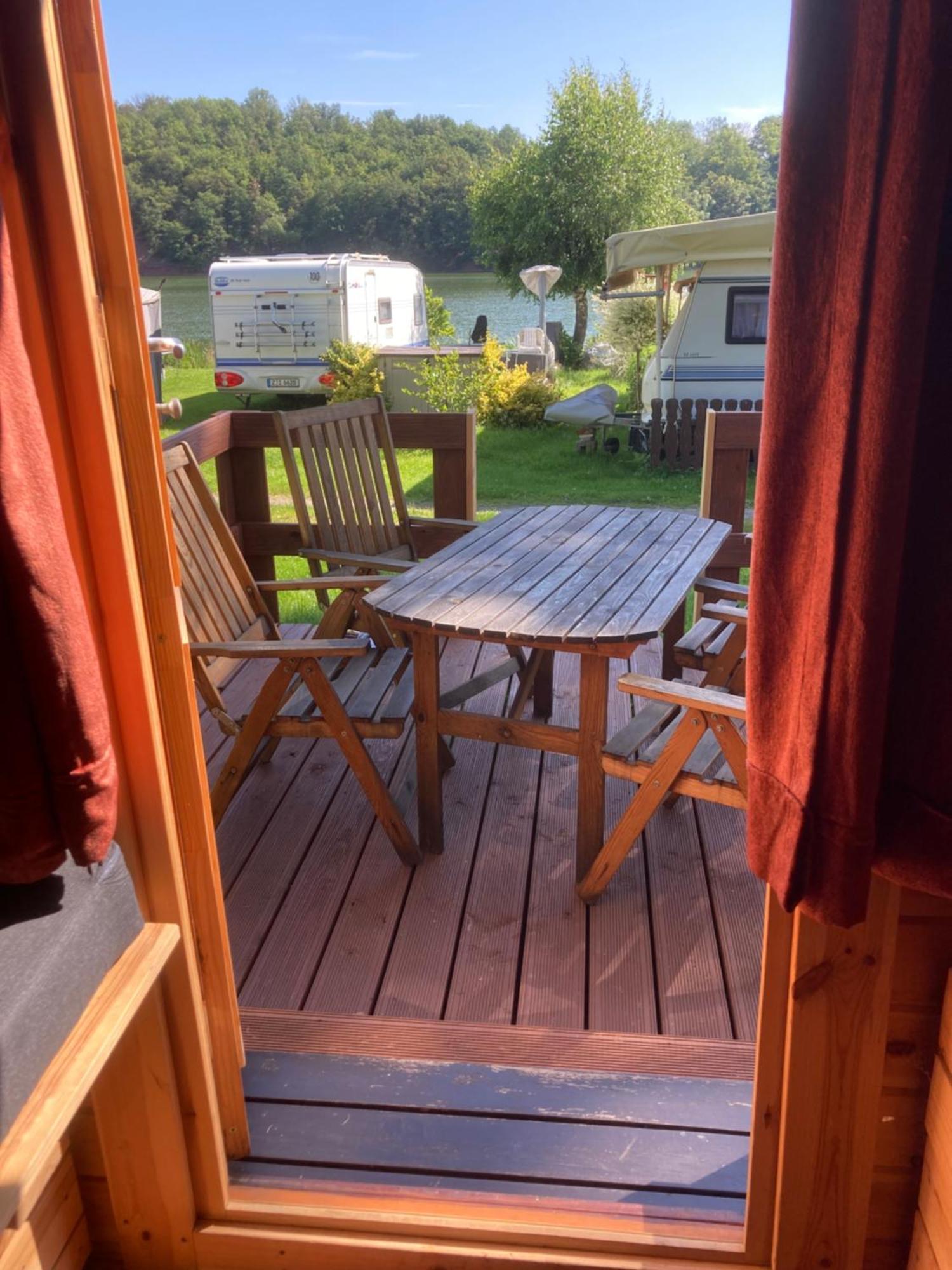 Campingfass Mit Panoramaterrasse Langenbernsdorf Eksteriør bilde