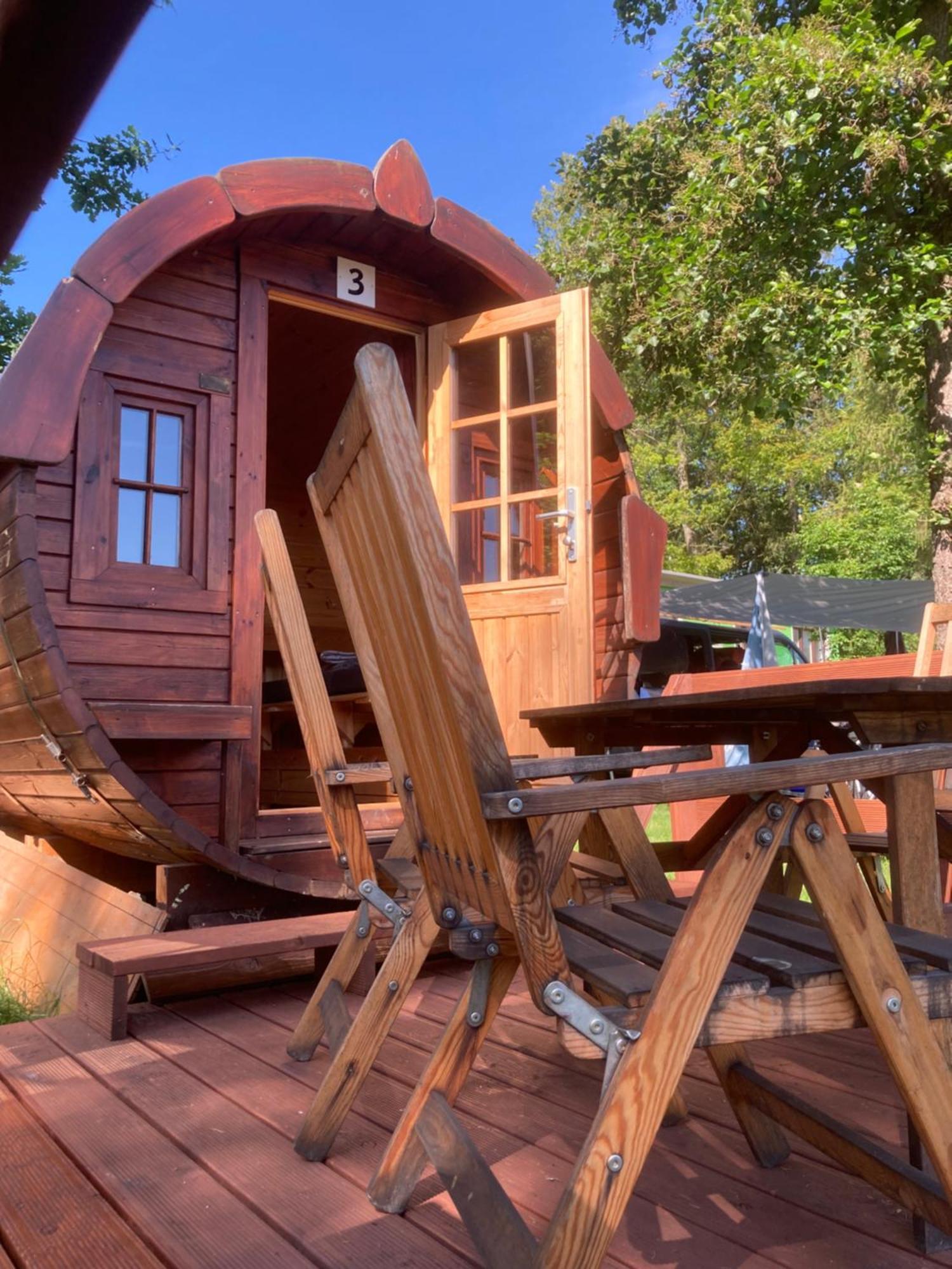 Campingfass Mit Panoramaterrasse Langenbernsdorf Eksteriør bilde