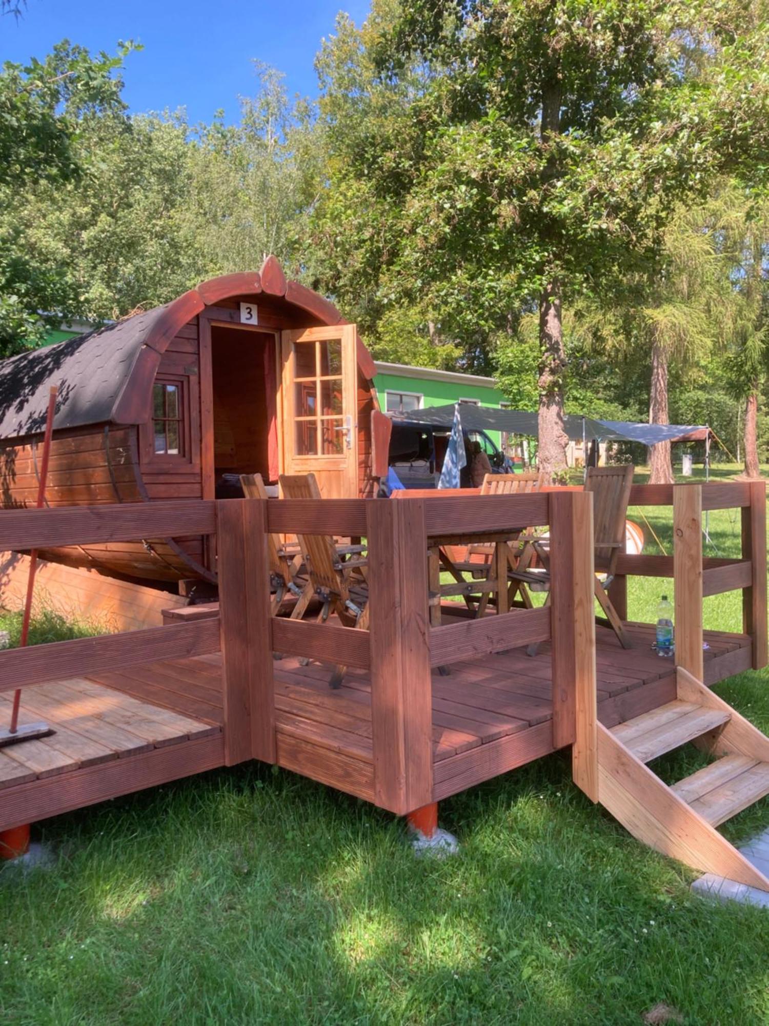 Campingfass Mit Panoramaterrasse Langenbernsdorf Eksteriør bilde