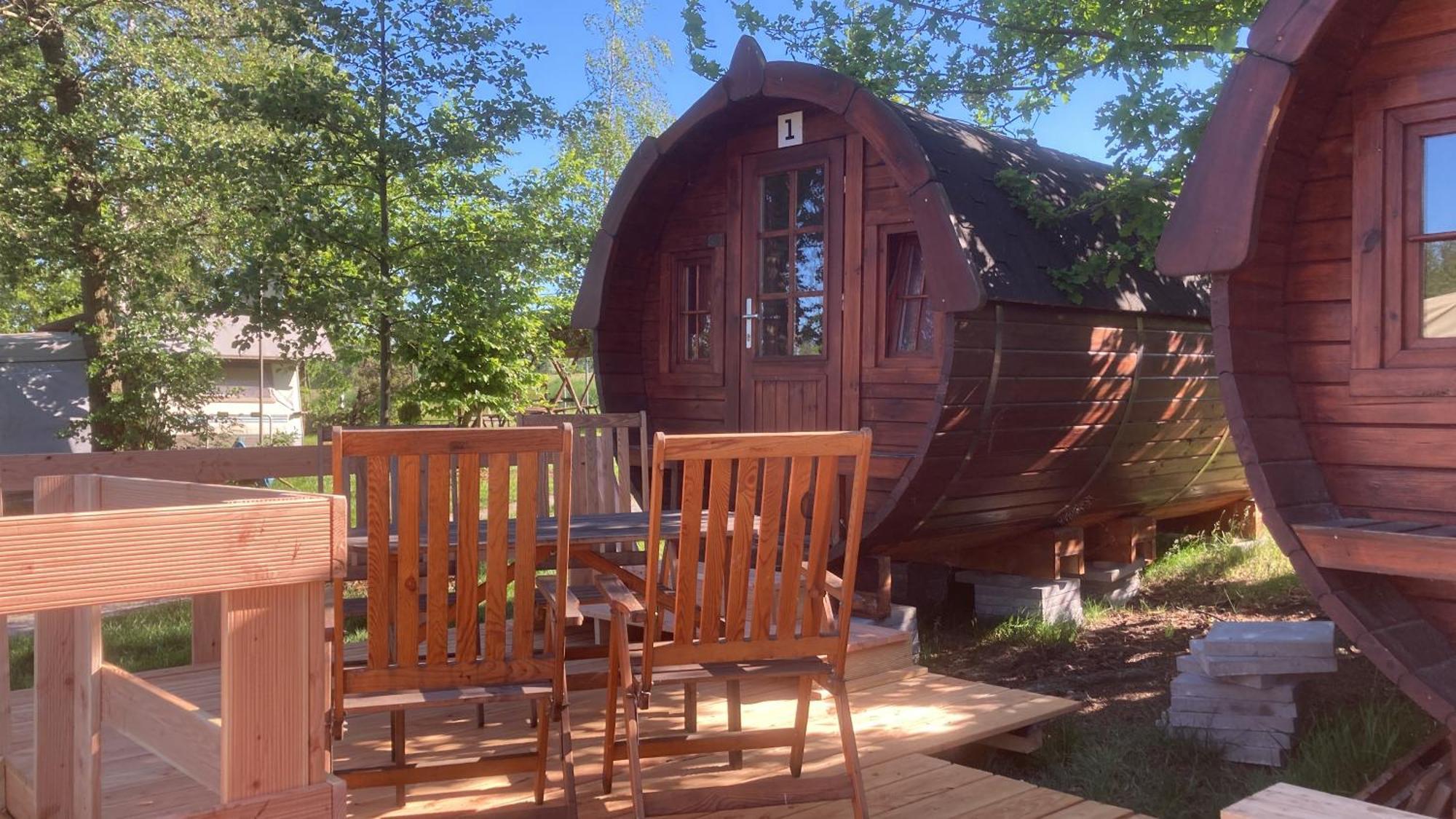 Campingfass Mit Panoramaterrasse Langenbernsdorf Eksteriør bilde