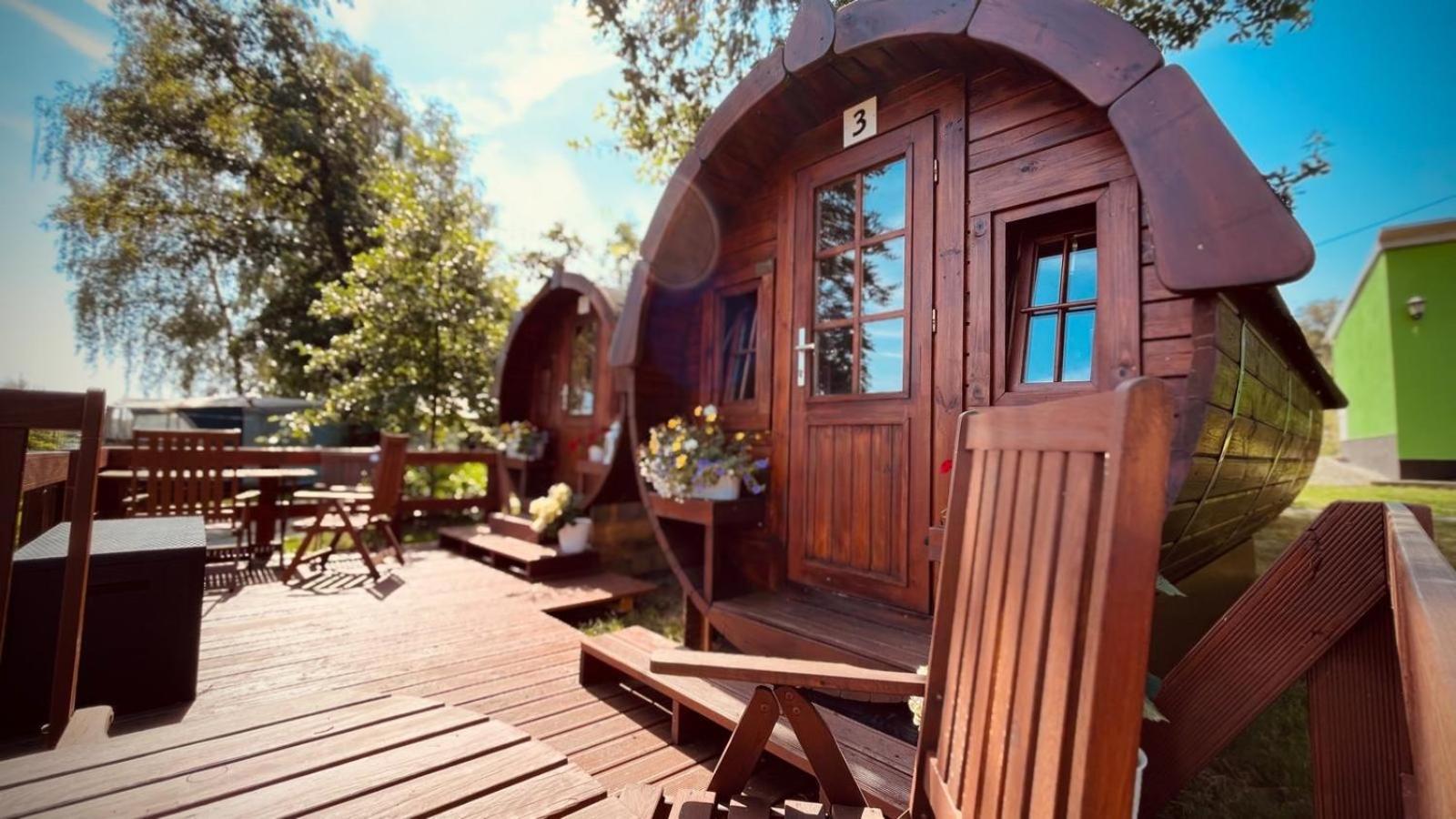 Campingfass Mit Panoramaterrasse Langenbernsdorf Eksteriør bilde